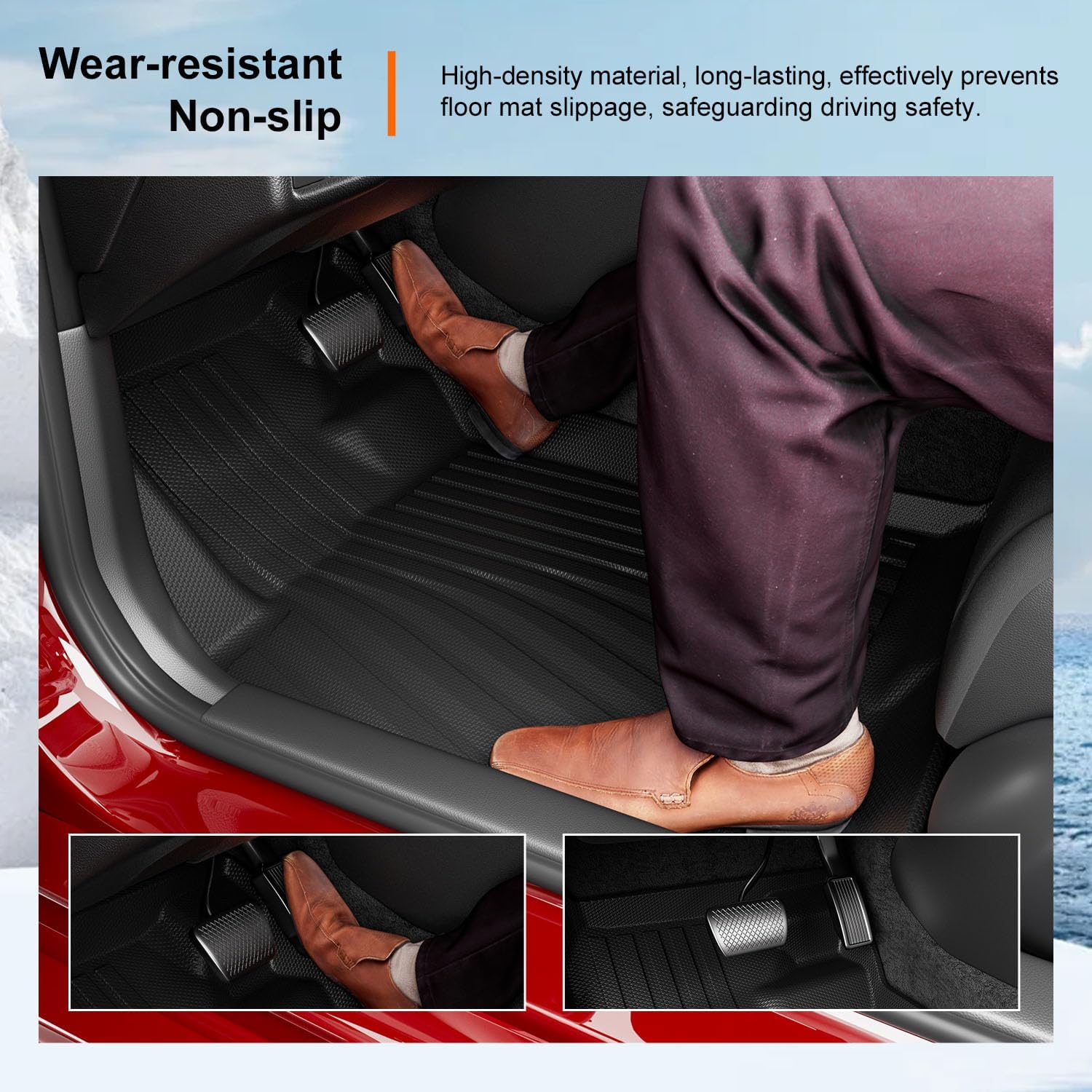 powoq Floor Mats Compatible with 2022-2026 Honda Civic Hatchback Cargo Mat Cargo Liner Floor Liner TPE Replacement for 2022-2026 Honda Civic Accessories (Trunk Mat+Backrest Mats+Floor mats)