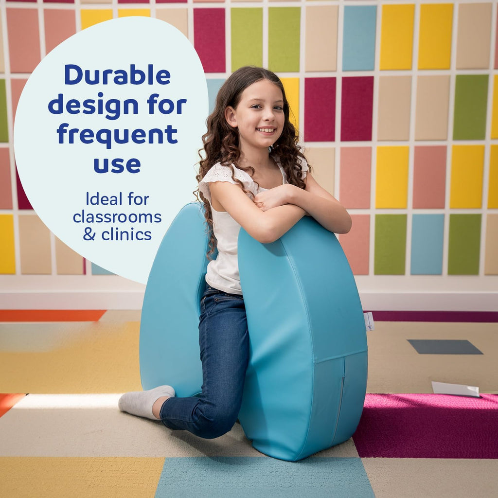 Fun and Function SensaSoft Squeezie Seat - Flexible Seating for Kids - Sensory Chair - Squeeze Chair for Kids - Large - White
