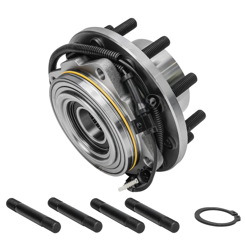 Detroit Axle - 4WD Front 2pc Wheel Bearing Hubs for 2011-2016 Ford F-450 F-550 Super Duty, 2 Wheel Bearing and Hubs Assembly 2012 2013 2014 2015 Replacement