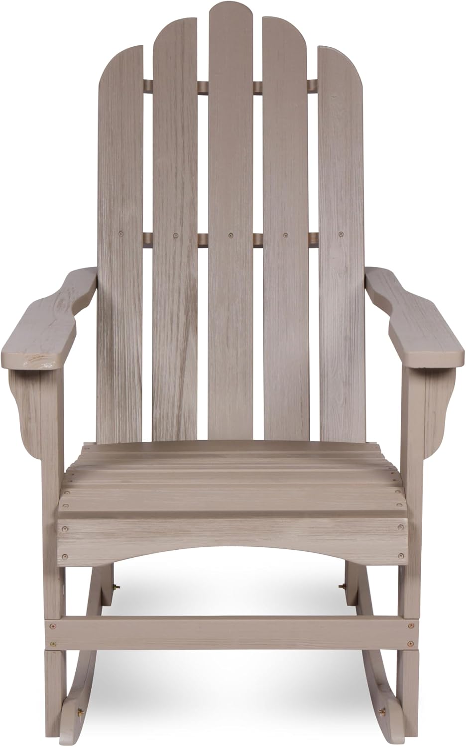 Shine Company 4699GS-142 Marina II Wooden Outdoor Rocking Adirondack Chair, Classic Gray