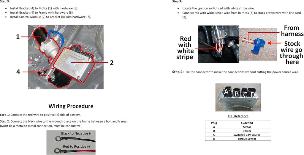 Rugged Front Electric Power Steering Kit for (2009-13) Honda Big Red, A Bolt On System, Steers Easily & Gets Rid of Wheel Jerk/Bump Steer When Navigating Terrains (See Fitment Details in Description)