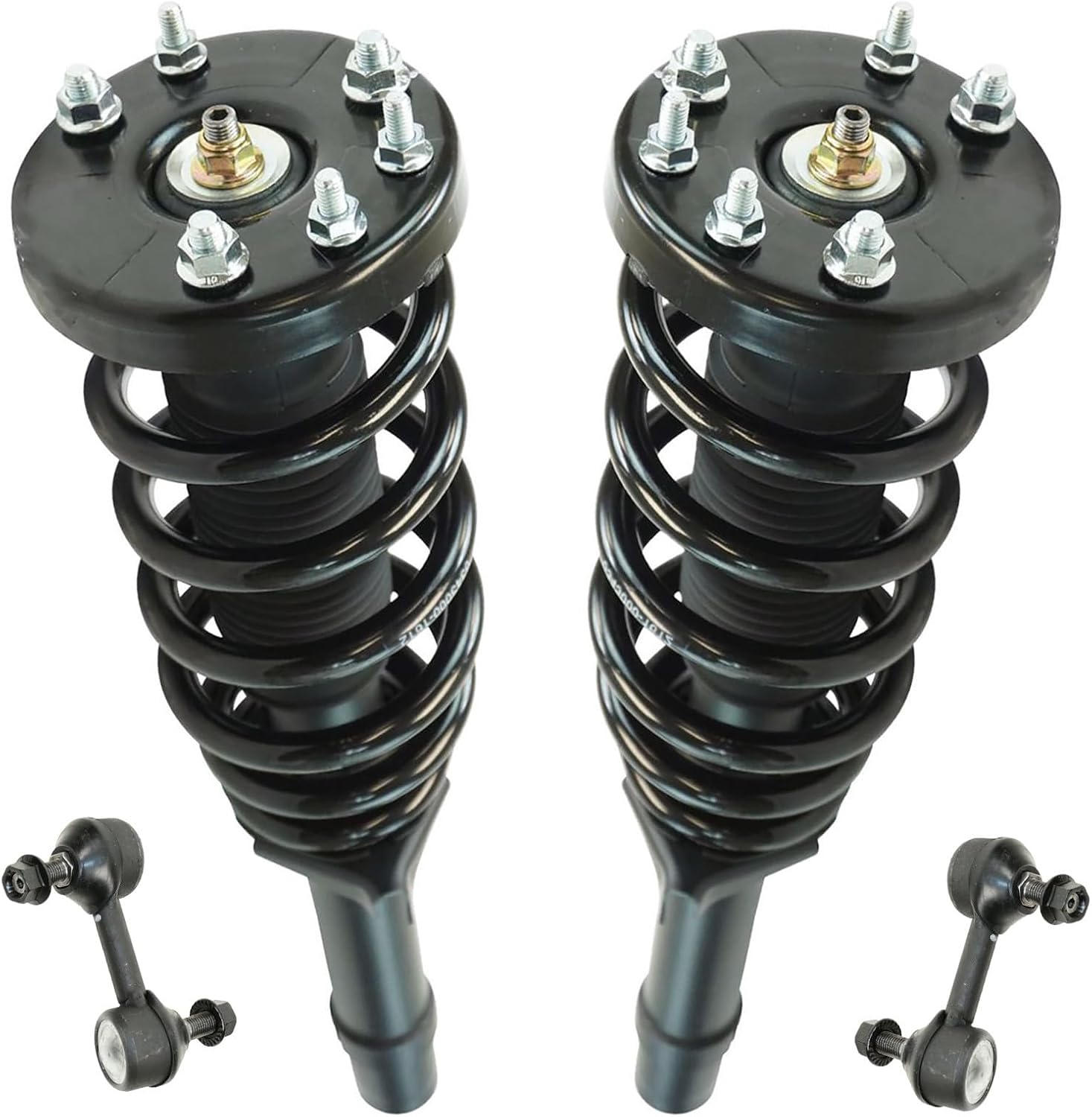 TRQ Front Suspension Kit Complete Strut & Coil Spring Assembly Sway Bar Stabilizer Link Compatible with 2009-2014 Acura TSX 2008-2012 Honda Accord