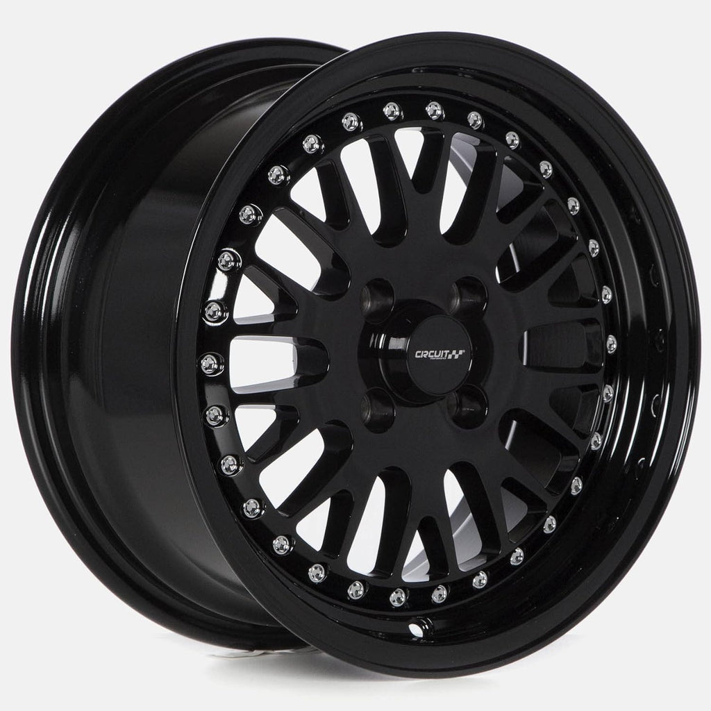 Circuit Performance CP21 15×7 Gloss Black 4×100 [+25mm] Wheel Rim compatible with Acura Integra, Honda Civic, Mazda Miata MX5, and BMW E30
