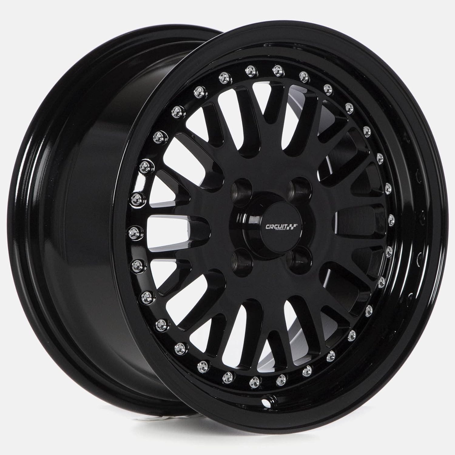 Circuit Performance CP21 15×7 Gloss Black 4×100 [+25mm] Wheel Rim compatible with Acura Integra, Honda Civic, Mazda Miata MX5, and BMW E30