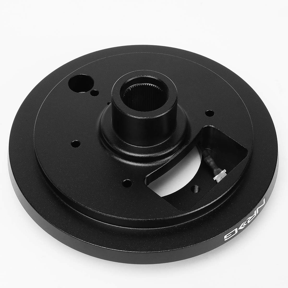 NRG Innovations Racing Style Steering Wheel Short Hub, Lockable Aluminum Steering Shaft, 6x70mm Bolt Pattern Quick Release Adapter Unit, Compatible For 07-13 Mini Cooper, Black, NRG-SRK-MINH