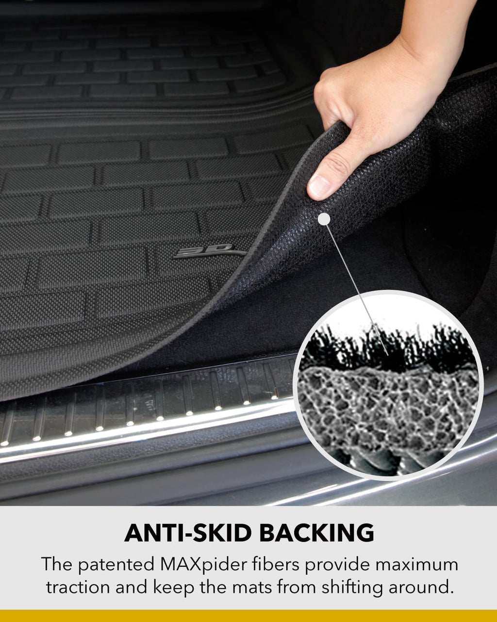 3D MAXpider Custom Fit Kagu Cargo Liner (Black) Compatible with Honda Pilot 2009-2015 - Cargo Liner