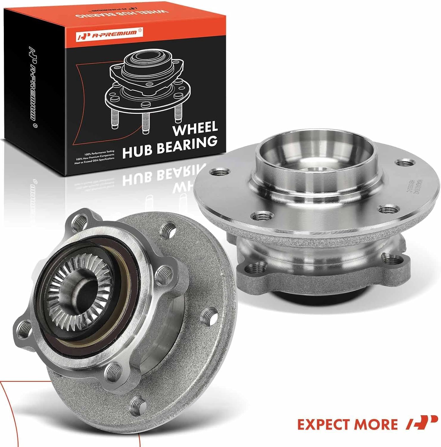 A-Premium 2 x Front Wheel Bearing and Hub Assembly Compatible with BMW E84 Series X1 2012 2013 2014 2015, AWD Only