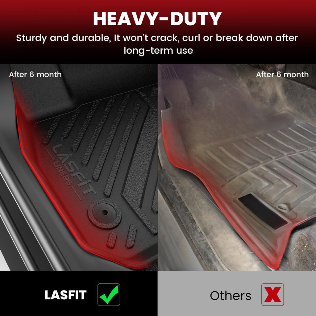 LASFIT Floor Mats for Chevrolet Chevy Impala 2014-2020 Car Floor Mats, All Weather TPE Custom Fit Floor Mats for Cars, 1st and 2nd Row Car Floor Liners for Impala Accessories Black
