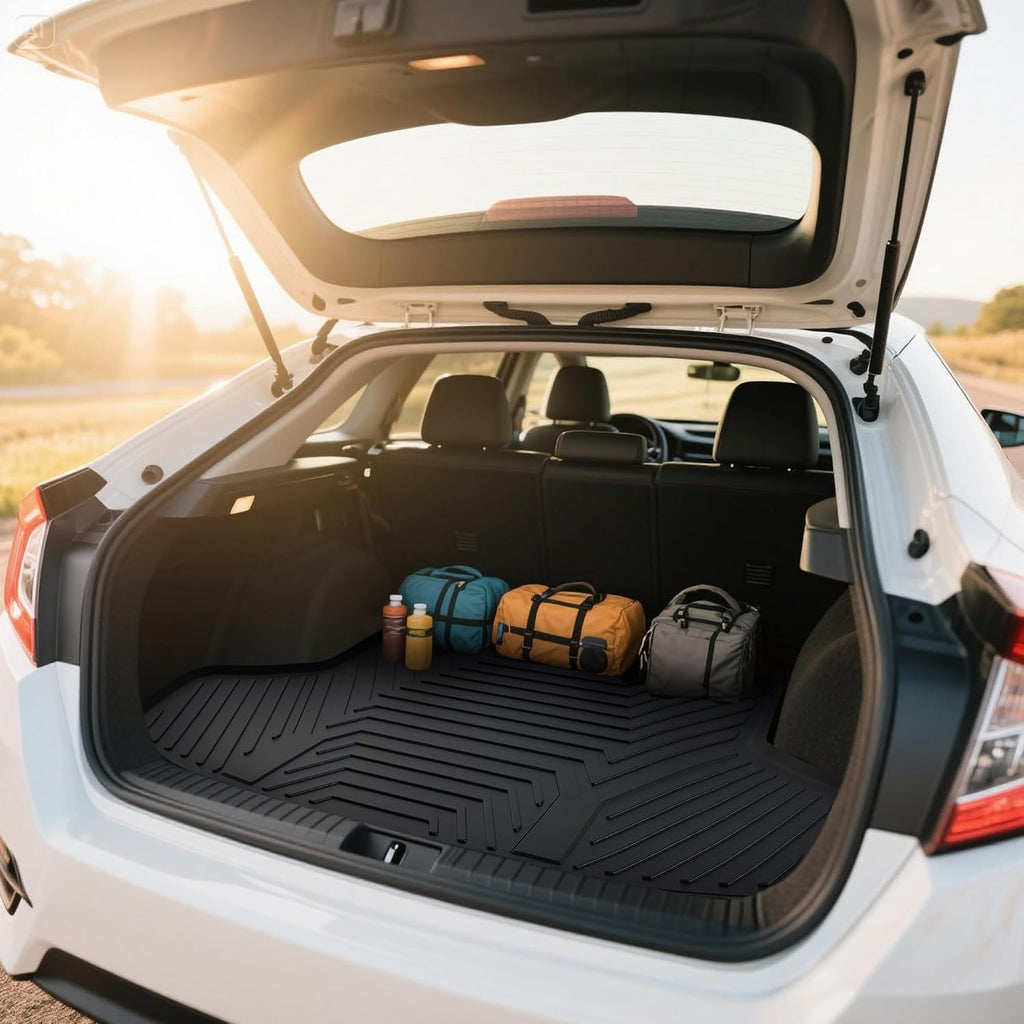 YITAMOTOR Floor Mats &Trunk Mat Fit for 2022-2026 Honda Civic Sedan (Not for Hatchback) / 2023-2026 Acura Integra TPE All Weather Custom Fit Car Liners Accessories, 1st & 2nd Row & Cargo Liner