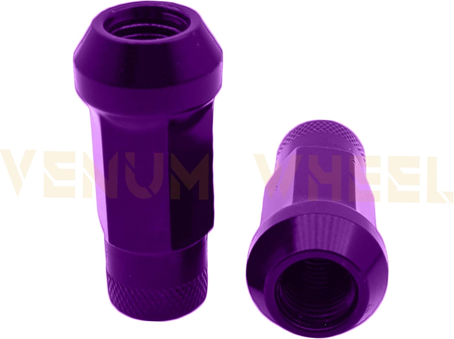 4 Pc Hub Centric Wheel Adapters Spacers | 8x170 MM | 1' Thick | M14x1.5 + 32 Pc Tall Opened End Purple Lug Nuts W/Thread Locker Works with 2003-2019 Ford F-250 F-350 Super Duty