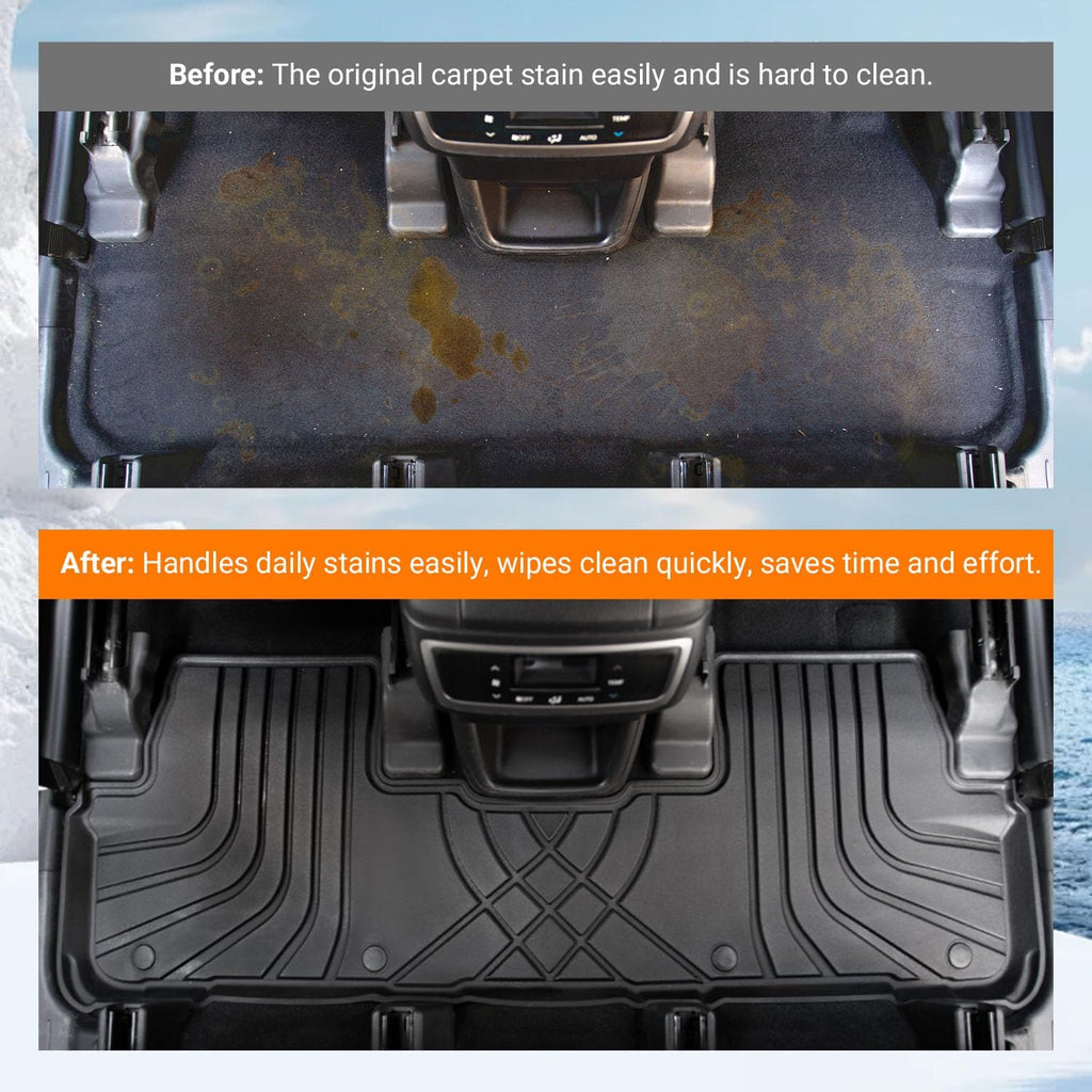 powoq Floor Mat Compatible with 2014-2019 Toyota Highlander Cargo Mat TPE All Weather Protection Cargo Liner Trunk Liner Replacement for 2014-2019 Toyota Highlander Accessories