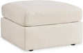 Signature Design by Ashley Modmax Contemporary Stain Resistant Upholstered Oversized Accent Ottoman with Non-Skid Legs, White