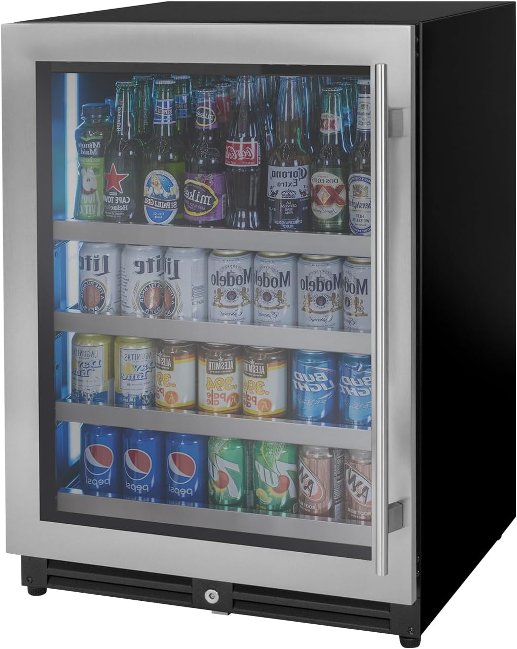 Kegco 24' Wide Stainless Steel Left Hinge Beverage Center VSBC-24LSL