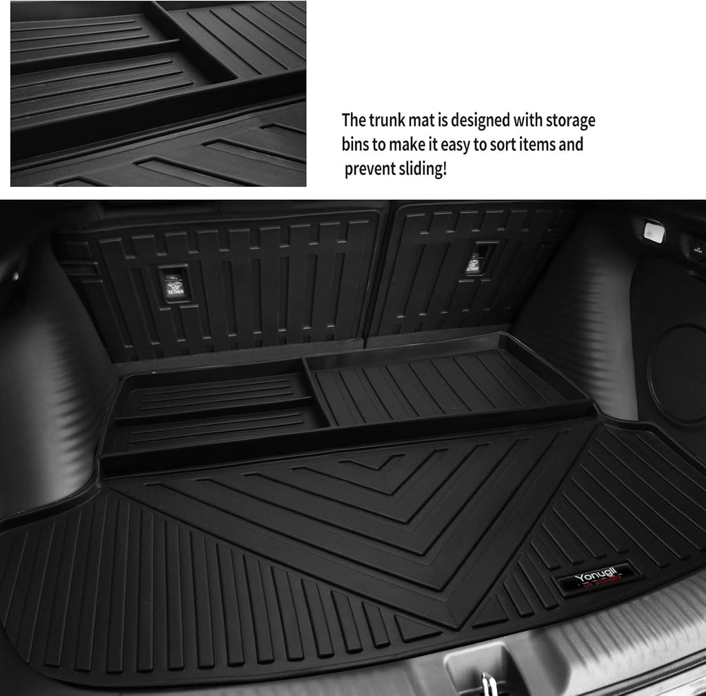 Custom Fit for 2023 2024 2025 2026 Honda HR-V Floor Mats and Cargo Liner Full Set All Weather TPE Rubber Protection Mat Honda HRV Accessories (Floor Mats+Cargo Liner+Backrest Mat)