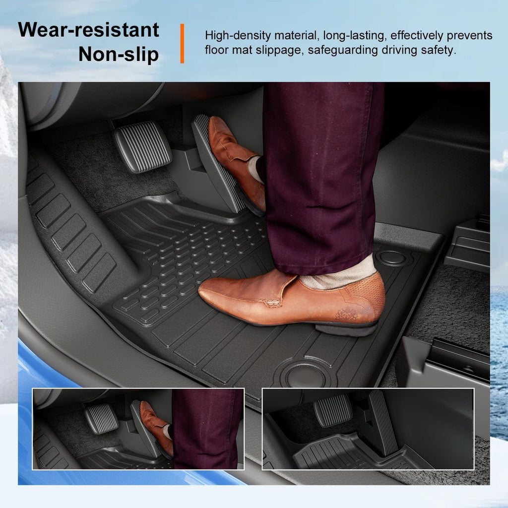 powoq 7 Seats Floor Mats Compatible with 2020-2026 Ford Explorer Cargo Mat Cargo Liner Floor Liner TPE Replacement for 2020-2026 Ford Explorer Accessories (Trunk Mat+Backrest Mats+Floor mats)