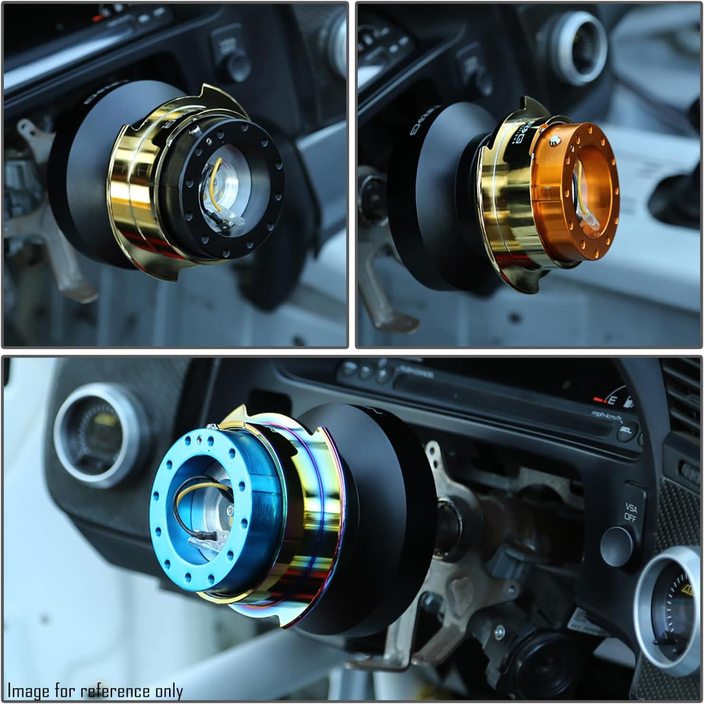 NRG Innovations NRG-SRK-200PPPP Gen 2.0 Steering Wheel Quick Release Adapter 6-HOLE with Mounting Bolts (Purple Body/Purple Ring) 6-Hole Design