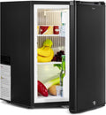Smad 12V RV Refrigerator 2.1 Cu.Ft 0 db Compact Refrigerator for Truck Caravan Beverage Car Mini Fridge with Lock, Reversible Door, Black