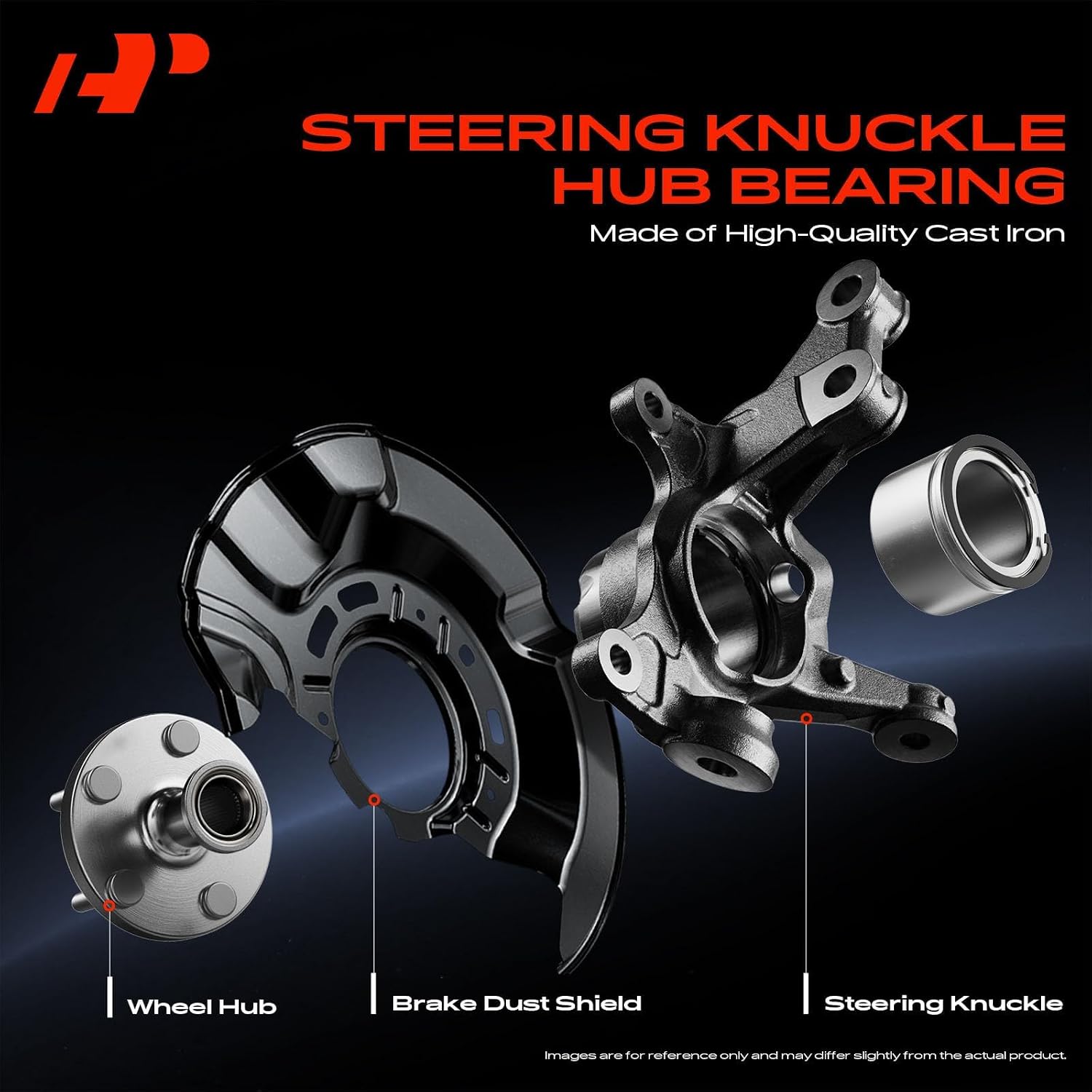 A-Premium Rear Left Steering Knuckle & Wheel Bearing Hub Assembly Compatible with Subaru Forester 2003-2008, Driver Side, Rear Disc Brakes Only