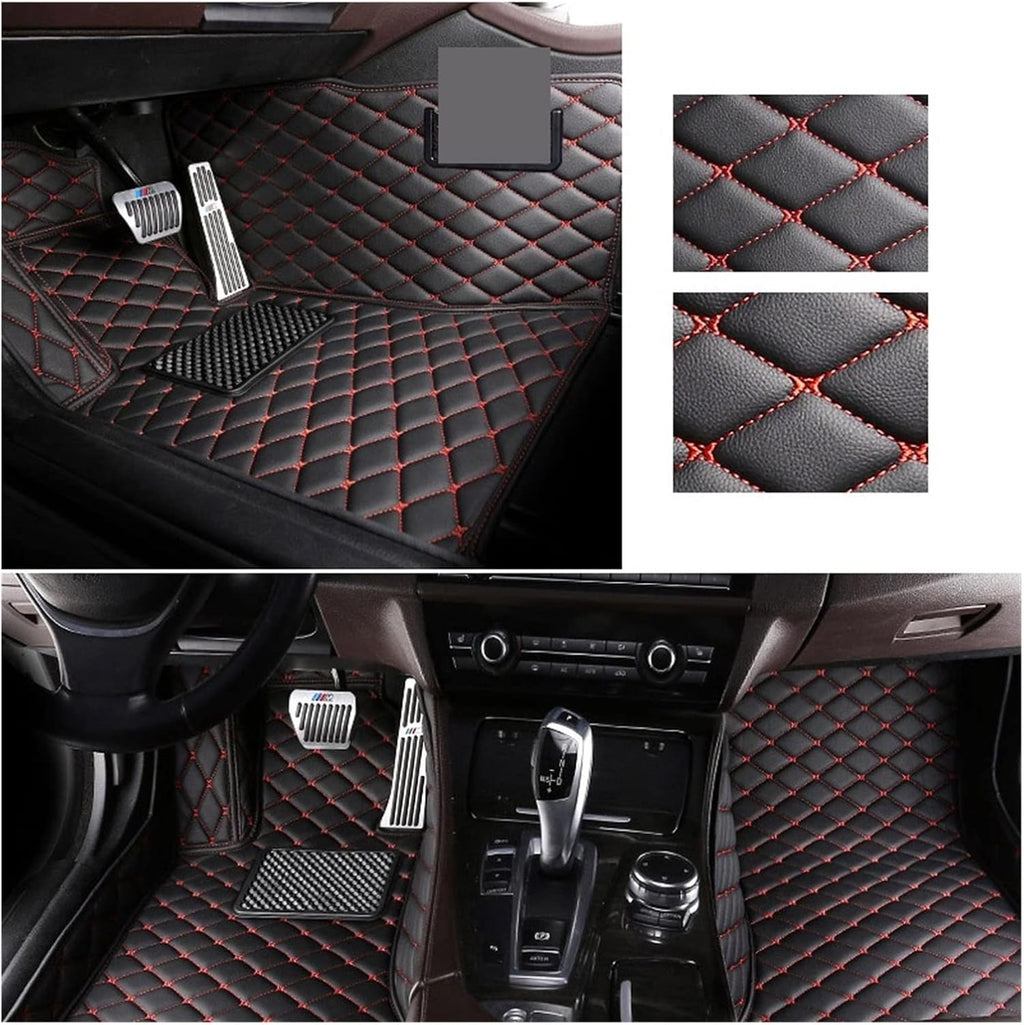 Floor Carpet Mats Compatible with M/W X3 G01 18-21 Foot Mat Acoustic Fabric Upholstery Floor Mats Cargo Liner Interior Accessories Automobiles Parts(Black -red line)