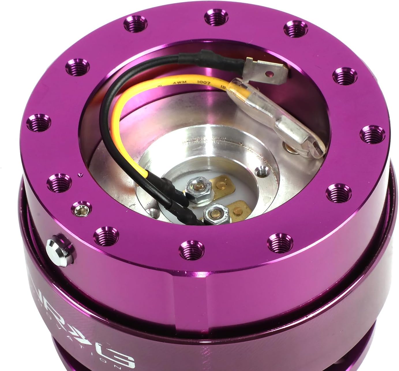 NRG Innovations NRG-SRK-200PPPP Gen 2.0 Steering Wheel Quick Release Adapter 6-HOLE with Mounting Bolts (Purple Body/Purple Ring) 6-Hole Design