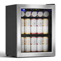 COWSAR 1.7 Cu. Ft Mini Beverage Refrigerator, 68 Cans, 16 Bottles Compact Drink Cooler with Glass Door & Touch Controls for Home, Office Bar