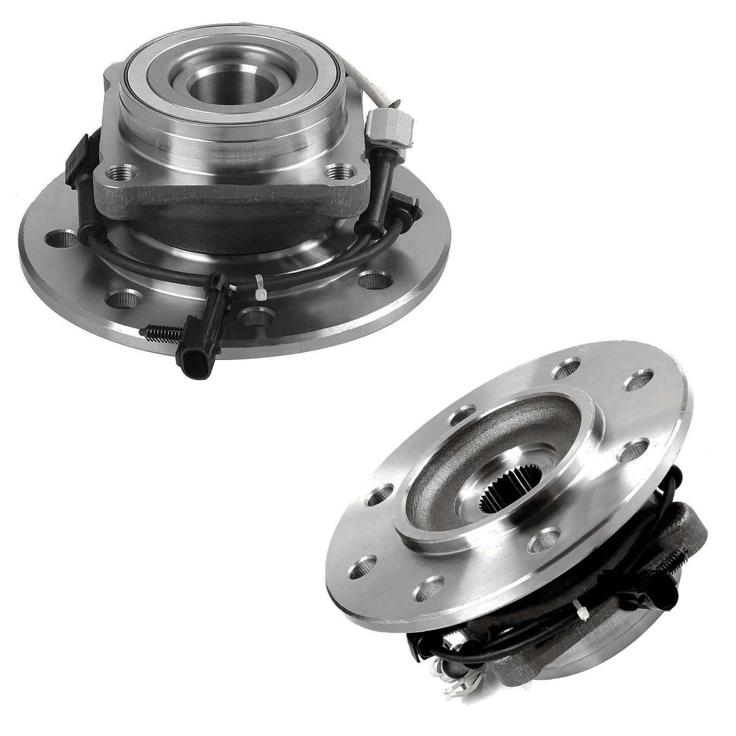 Detroit Axle - Pair (2) Front Wheel Hub Bearing Assembly w/ABS 8 Stud Driver and Passenger Side for 1996-1999 Chevy GMC K1500 - [1996-2000 K2500] - 1996-2000 K3500 - [1996-1999 K2500 Suburban]