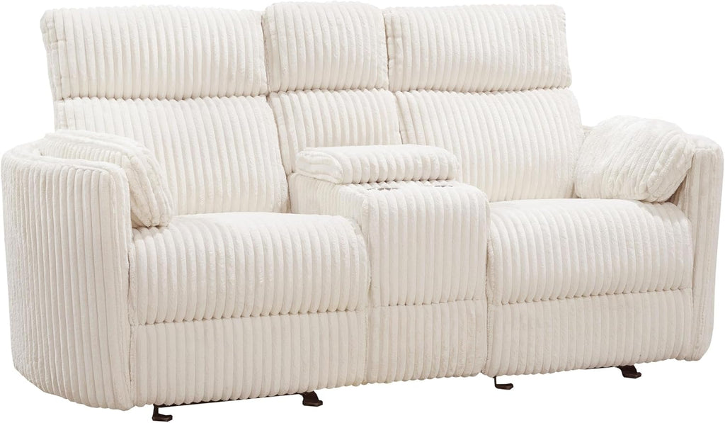 Parker Living Radius - Mega Ivory Power Glider Reclining Console Loveseat