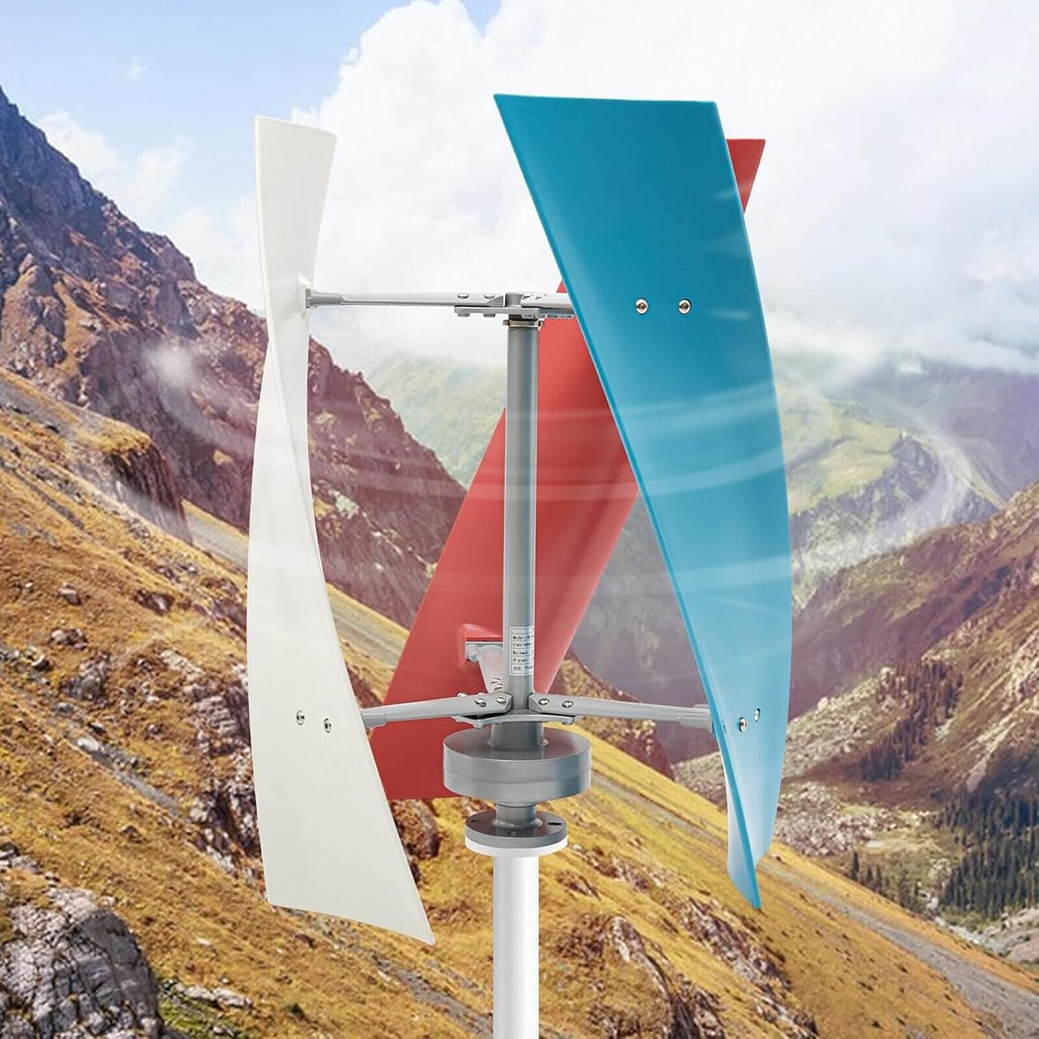 8000w Wind Turbine Generator Helix Magnetic Levitation Portable Vertical Helix Wind Power Turbine Generator Kit,24V