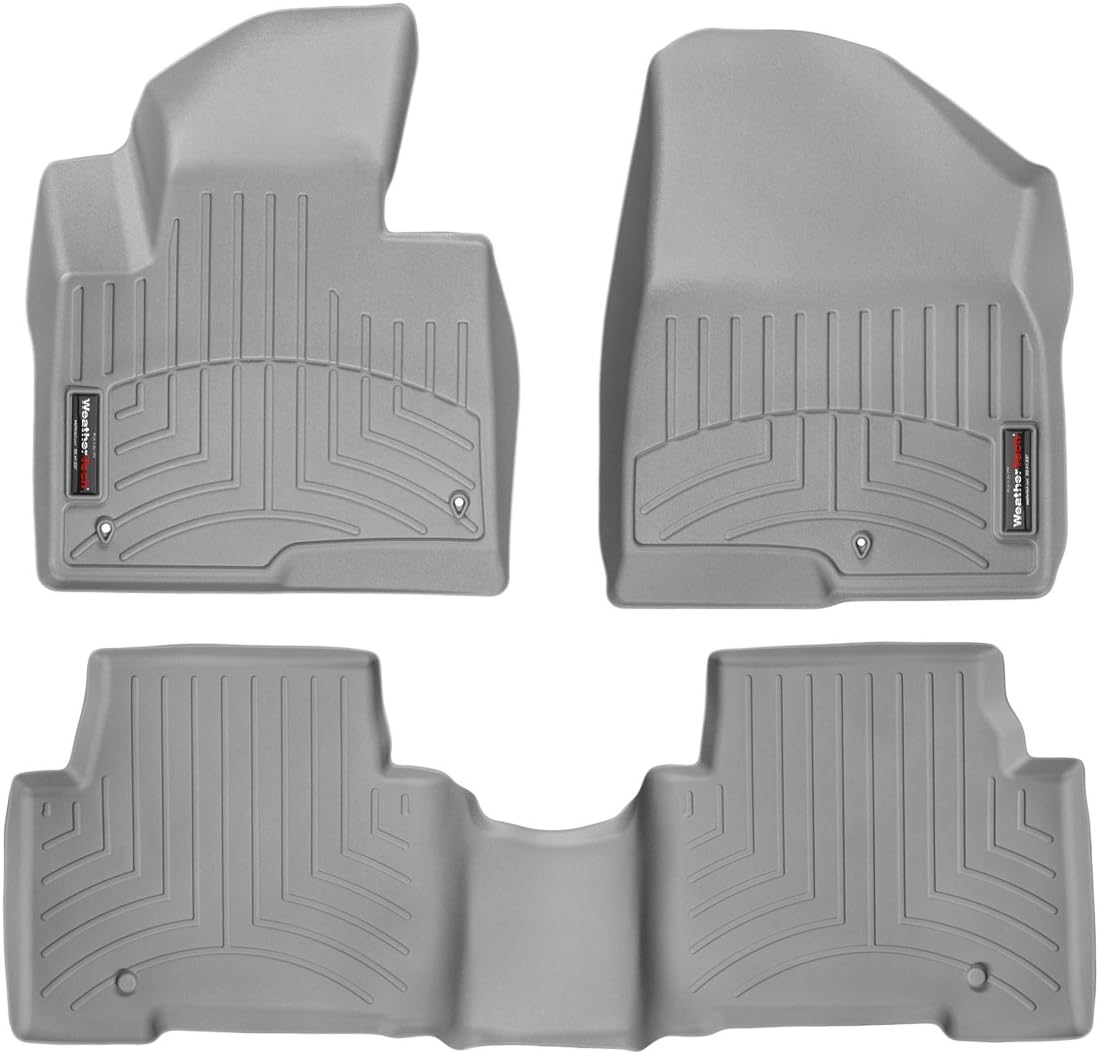 WeatherTech Custom Fit FloorLiners for Hyundai Santa Fe - 1st & 2nd Row (46440-1-2), Grey