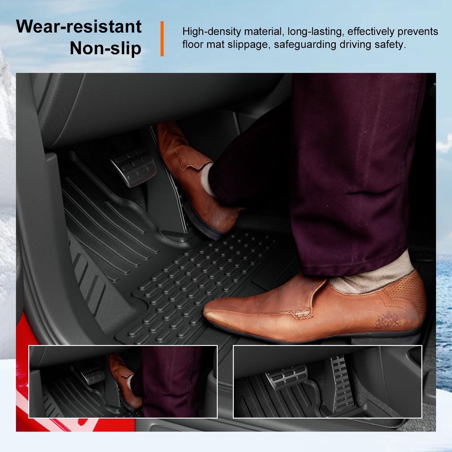 powoq Floor Mat Compatible with 2020-2025 Kia Telluride Trunk Mat with Backrest Mat 3rd Row Replacement for 2020-2022 2023 2024 2025 Kia Telluride Accessories(Trunk Mat with Backrest Mat,Floor Mat)