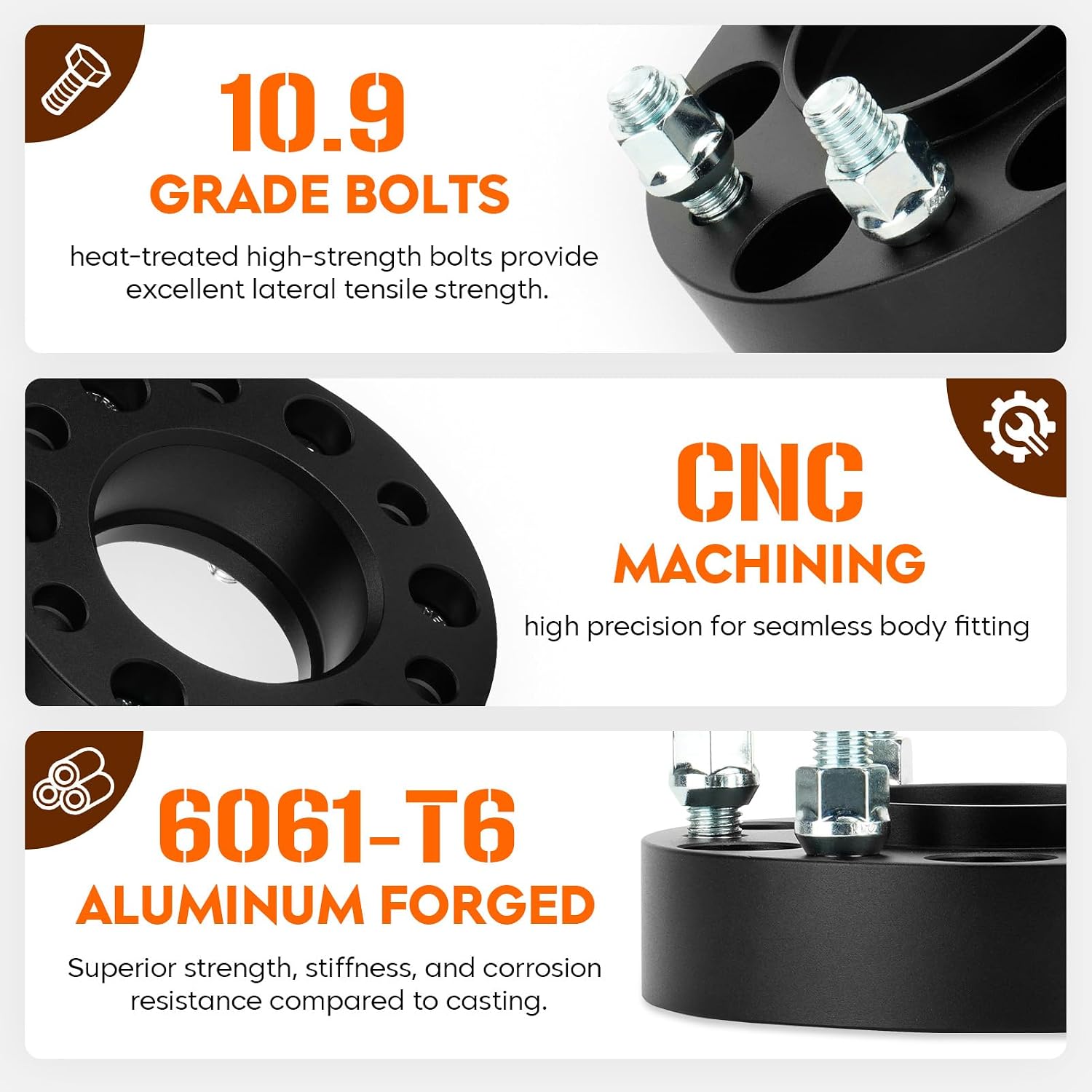 Aeagle 6X5.5 Hubcentric Wheel Adapters 2' for 2019-2022 Ram 1500, 6x139.7 Forged 6 Lug Wheel Spacers with 14x1.5 Studs 77.8mm Bore 4PCS