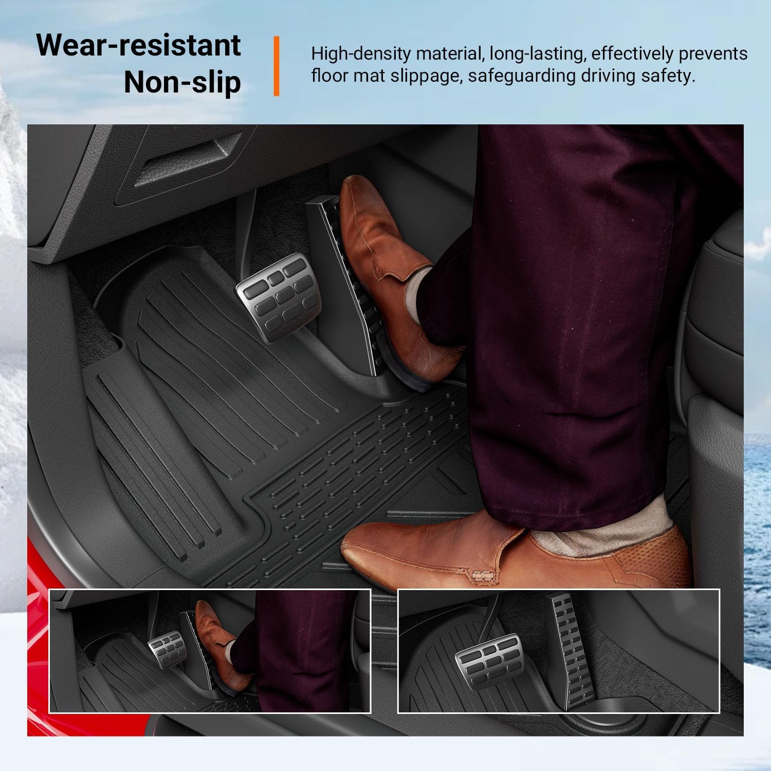 powoq Floor Mats Compatible with 2021-2026 KIA Sorento Cargo Liner Backrest Mats TPE Replacement for 2021 2022 2023 2024 2025 2026 KIA Sorento Accessories (Trunk Mat with Backrest Mats+Floor mats)