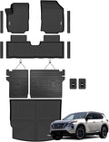 Floor Mats & Cargo Liner for 2021-2025 Nissan Rogue with Backrest Mat S/SV/SL/Platinum (NOT for Sport) All Weather TPE Protection Floor Liners Full Set with Trunk Mat for 2025 Nissan Rogue Accessories