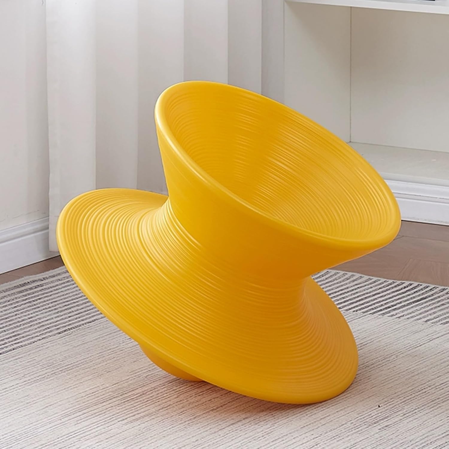 360° Swivel Gyro Chair, Autism Kids Swivel Chairs/Spinner Seat, One-Piece Molded Gyro Lounge Seat for Sense Training, Bedroom Living Room Camping Backyard Relaxation Chaise