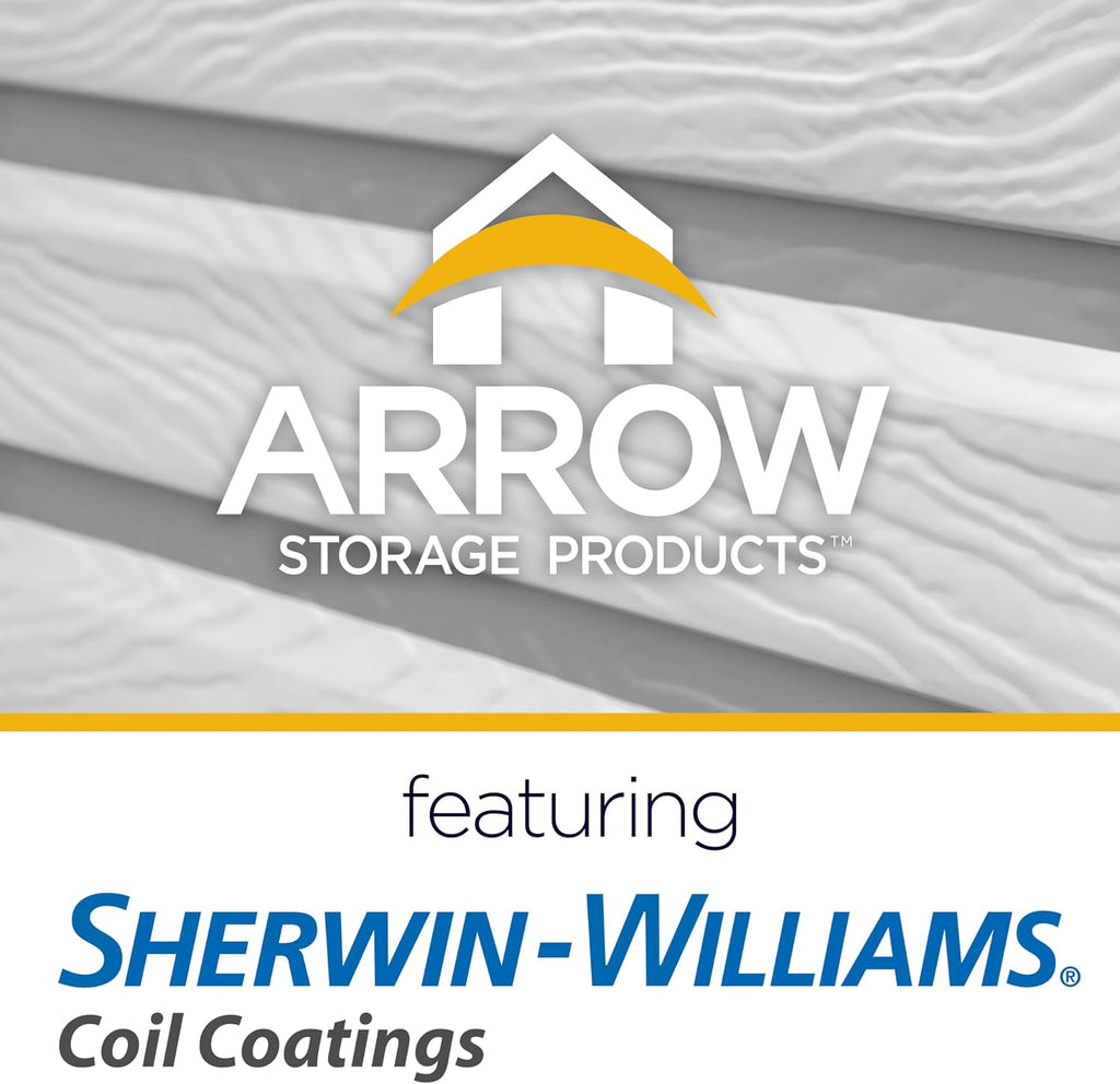 Arrow Select 10' x 8' Outdoor Lockable Steel Storage Shed Building, Flute Grey