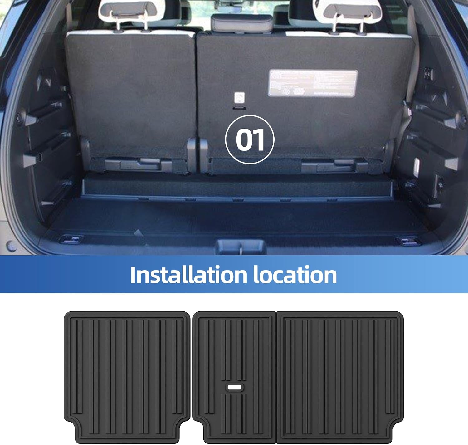 SMABEE Floor Mats & Cargo Liner & Backrest Mats for Toyota Sequoia 2023 2024 2025 2026, TPE All Weather Floor Liners Trunk Mat Accessories Protection Mats Interior Black