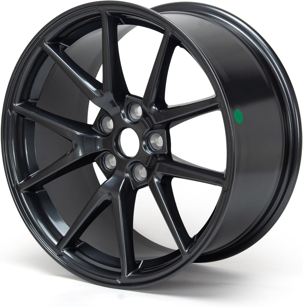 18'x8.5' Alloy Wheel Compatible with Model 3 2017-2023, 18 Inch Replacement Car Rim, 5x114.3 Bolt Pattern, ET40 Offset, 64mm Hub Bore, 1 Set