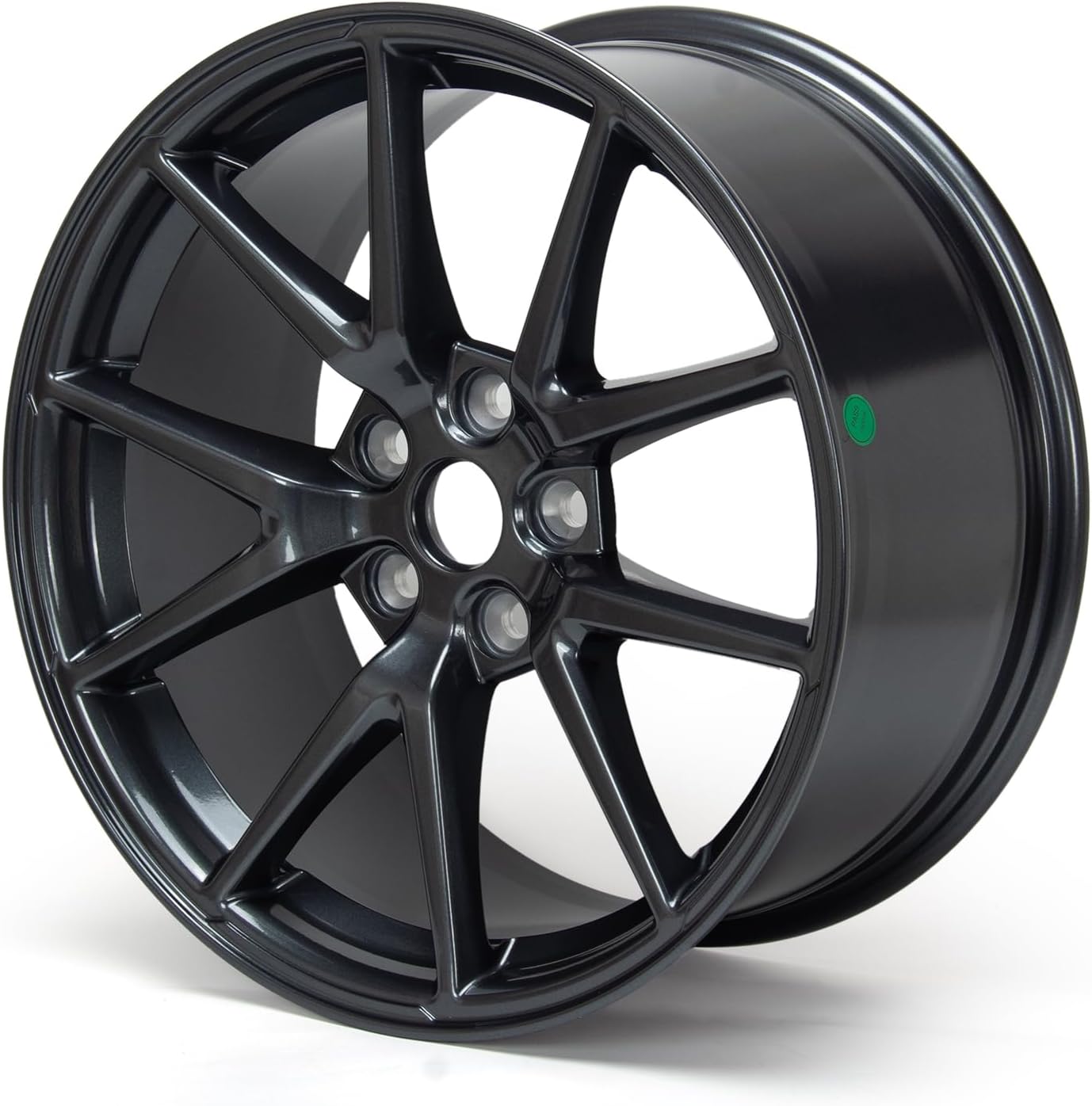 18'x8.5' Alloy Wheel Compatible with Model 3 2017-2023, 18 Inch Replacement Car Rim, 5x114.3 Bolt Pattern, ET40 Offset, 64mm Hub Bore, 1 Set