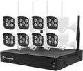 Supersonic SC-5008NVR 8-Channel 1080P NVR Security Camera System with 1TB HDD- WiFi IP Cameras, 4mm Lens, H.265+, Dual Stream, Night Vision, Motion Detection, Remote Viewing, Indoor/Outdoor Use