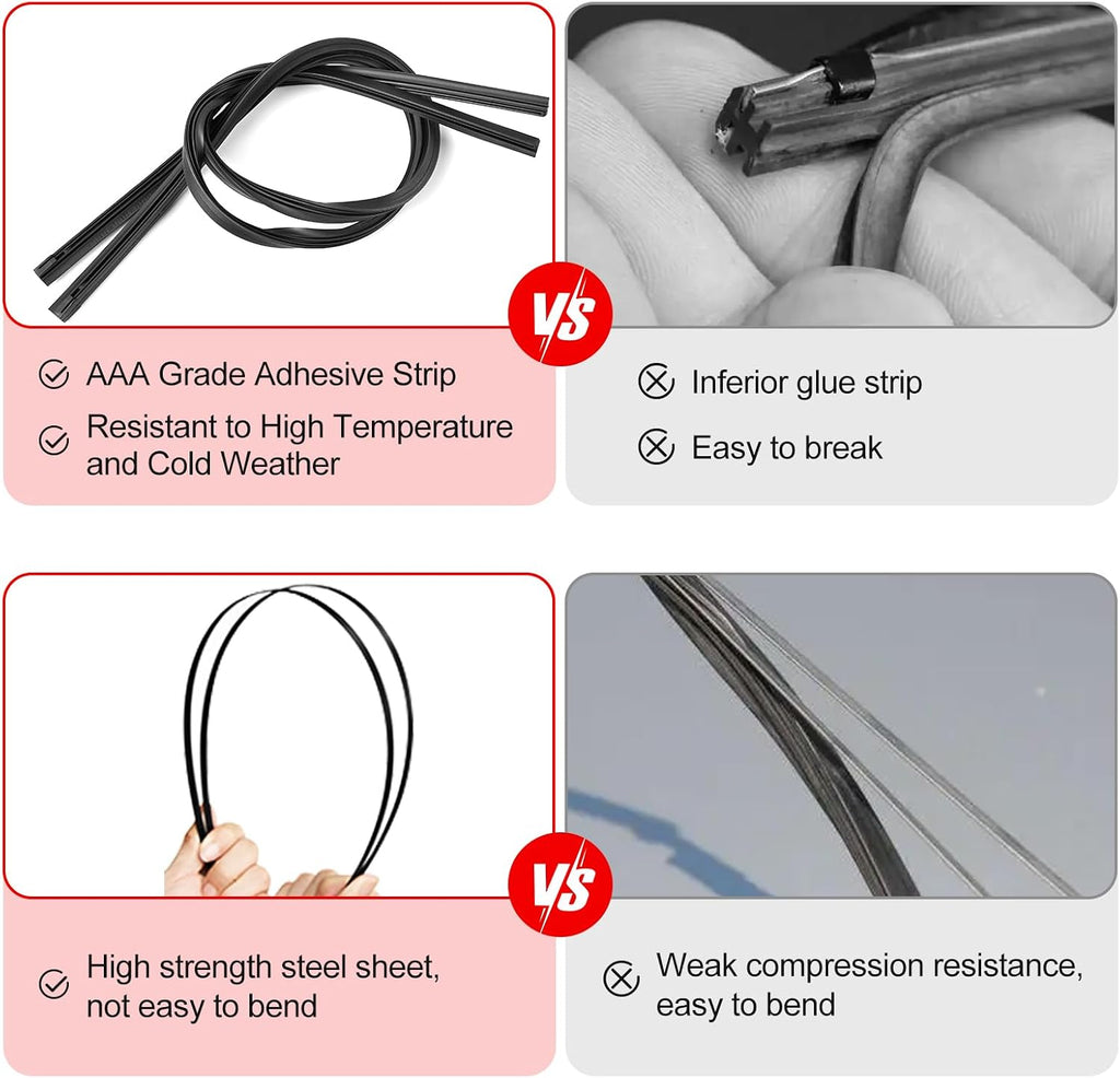 32 Inch Wiper Blade RV Pair or Motorhome rv windshield wipers 32 inch 16mm J Hook with 1 Pcs Car wash towel 32'/32'(Set of 2）