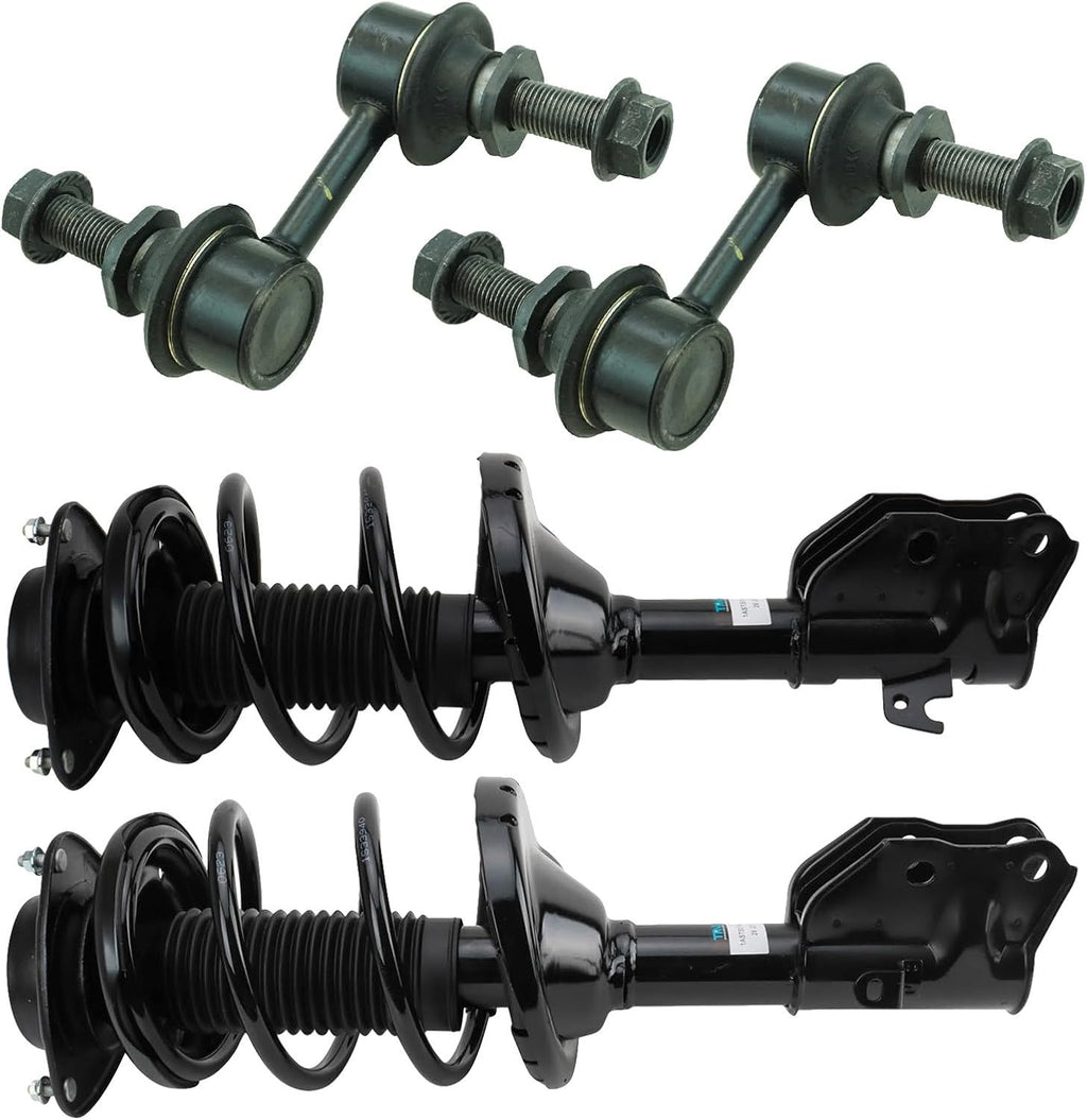 TRQ Front Suspension Kit Complete Strut & Coil Spring Assembly Sway Bar Stabilizer Link Compatible with 2017-2018 Subaru Forester