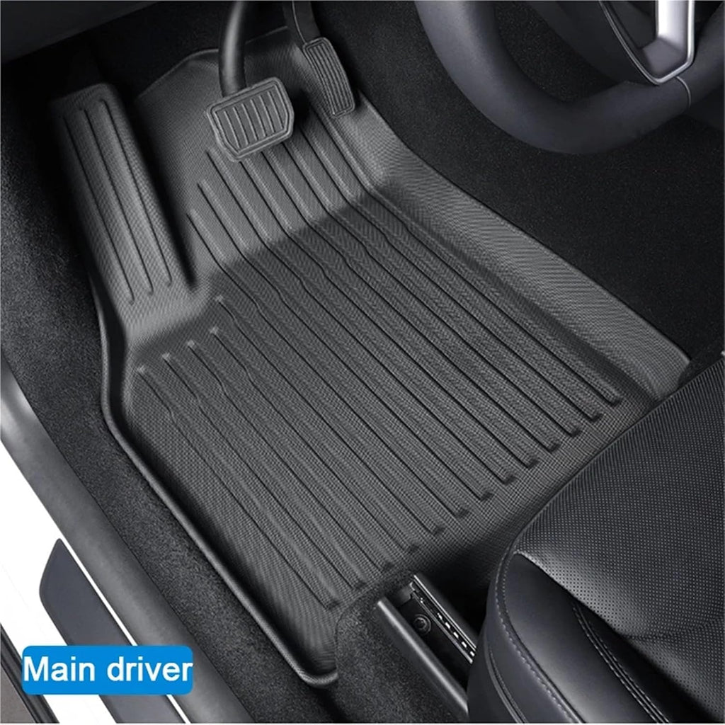 Compatible with Tesla Model Y Launch 2025 Juniper 2025 TPE Floor Mats Cargo Liner Trunk Floor Liner Backrest(Red)
