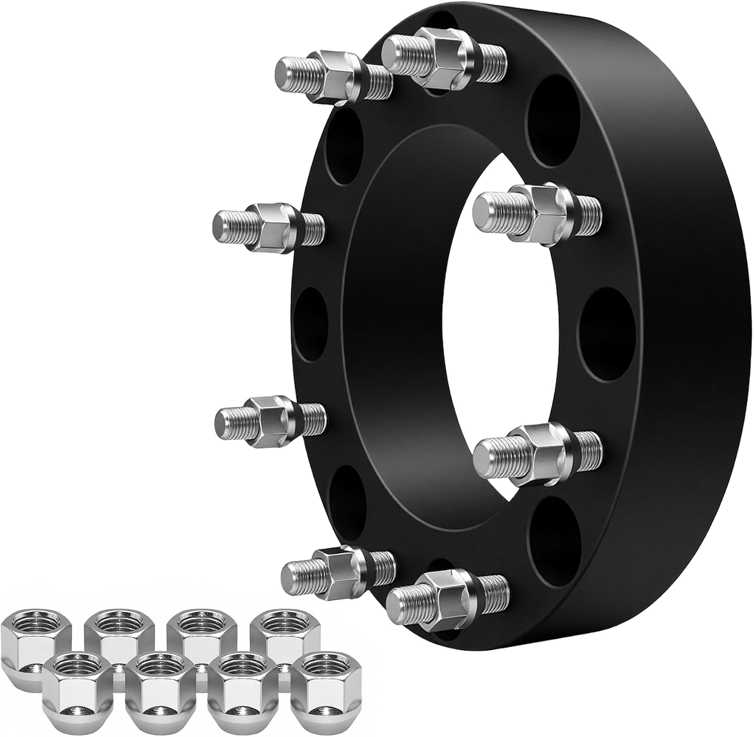 2' 8x210 Hubcentric Wheel Spacers - 154.2mm Hub Bore & M14x1.5 Studs - Forged Spacers for 2011-2024 Chevy Silverado 3500 HD & GMC Sierra 3500 HD Dually Front Wheels (Pair of 2)