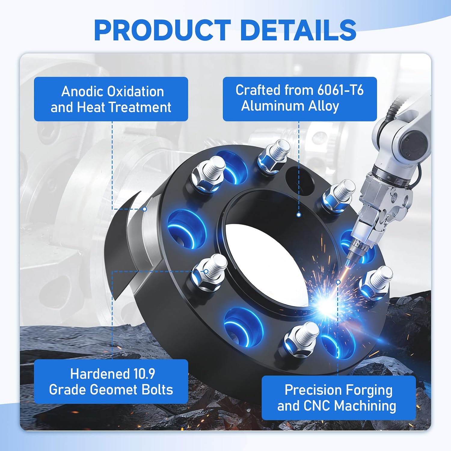 4Pcs 2 inch Hubcentric Wheel Spacers PCD 6x5.5 inch Center Bore 78.1mm with M14x1.5 Studs for 1999-2025 Silverado 1500/ Suburban/Avalanche/Express 1500, for Sierra/Yukon/Yukon XL