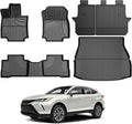 Floor Mats for Toyota Rav4 2019-2025 Hybrid & for Toyota Venza 2021-2025, All Weather TPE Floor Liners and Cargo Liner with Seat Back Mats Rav4 Accessories Cargo Mat
