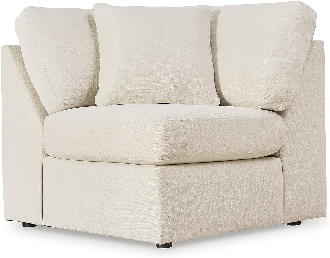 Signature Design by Ashley Casual Modmax Stain Resistant U-Shape Left-Arm Facing 4-Piece Sectional with Chaise and Reversible Cushion, Beige