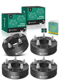 YHTAUTO 6x5.5 to 5x4.75 Wheel Adapters 2' Compatible with Chevrolet Cadillac GMC Ram Models: Silverado Yukon, Tire Spacers w/M14x1.5 & 12.9 Grade Studs, 78.1mm Center Bore 4PCS Black