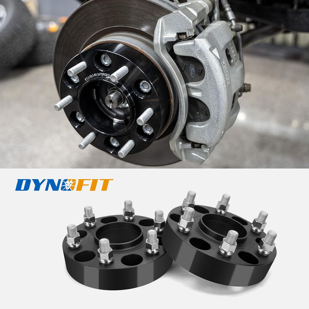 Dynofit 1.5' Wheel Spacers 6x5.5 for Silverado/Sierra, 78.1mm Bore, M14x1.5 Studs | 4-Pack 6x139.7 Forged Hubcentric Spacers for GMC Sierra/Yukon, Chevy Tahoe/Suburban, Cadillac Escalade 6-Lug GM Truck