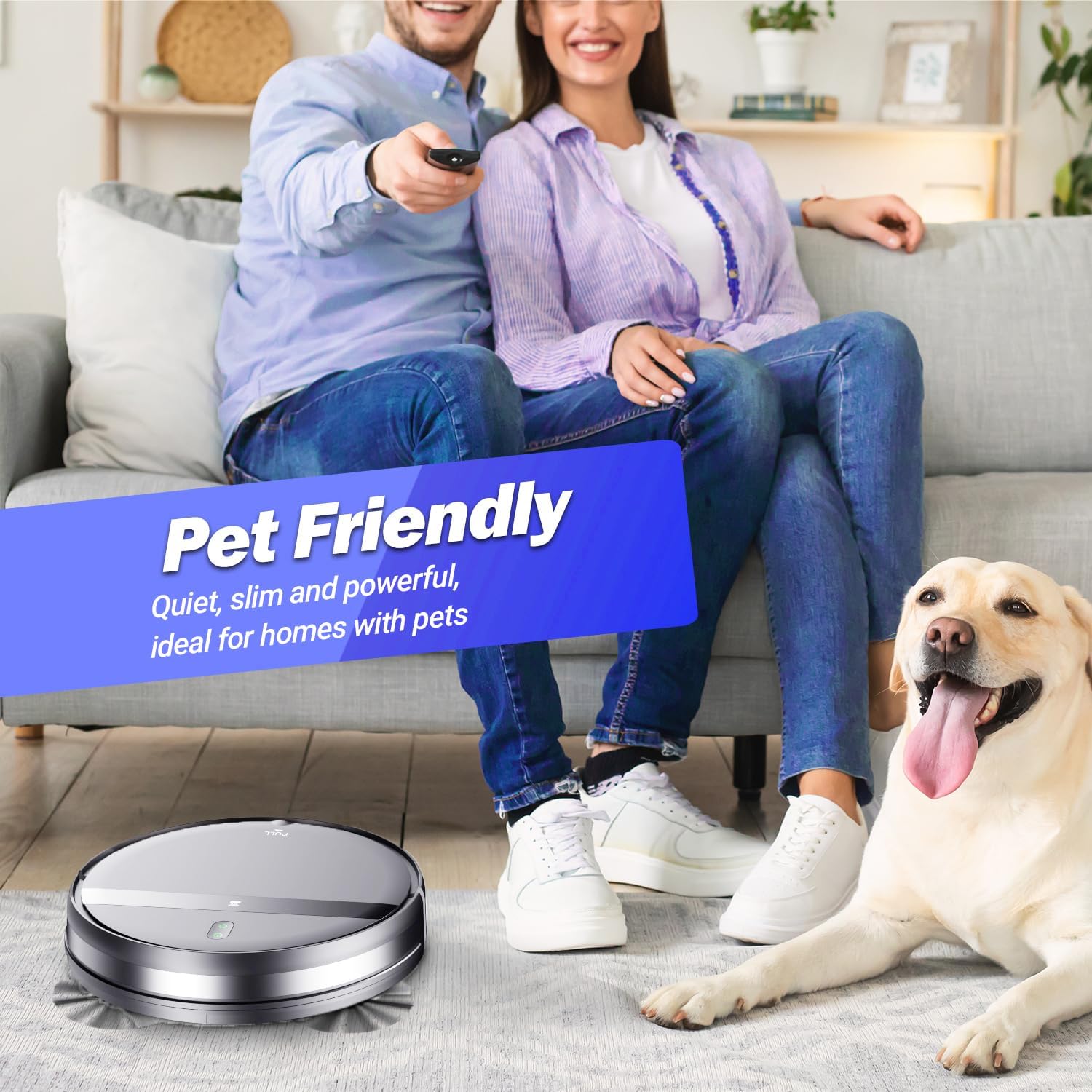 Robot Vacuum Mop Combo, WiFi/App/Alexa, 2-in-1 Robot Vacuum and Mop Combo, Robotic Vacuum Cleaner, Self-Charging, Quiet, Tangle-Free Suction Robot Vacuum Cleaner for Pet Hair/Carpet/Hard Floor