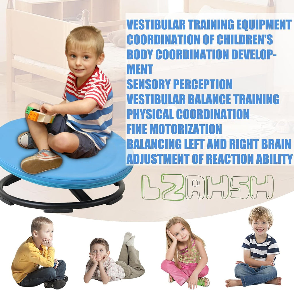 Spinning Chair for Kids Sensory Training - Soft Seat Cushions, Swivel Chair, Comfortable to Sit
